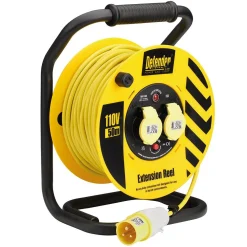 Defender E86500 110V Industrial Cable Reel, 1.5mm², 16A, 50m