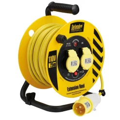 Defender E86450 110V Industrial Cable Reel, 1.5mm², 16A, 25m