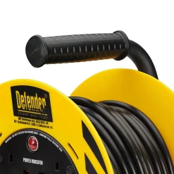 Defender E86465 230V 4-Way Light Industrial Cable Extension Reel, 20m