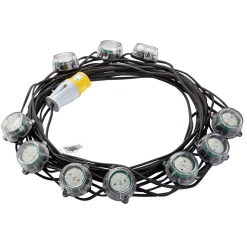 Defender E89354 110V 50W Heavy Duty LED Encapsulated Festoon String Lights, 22m