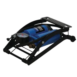 Double Cylinder Foot Pump with Pressure Gauge
