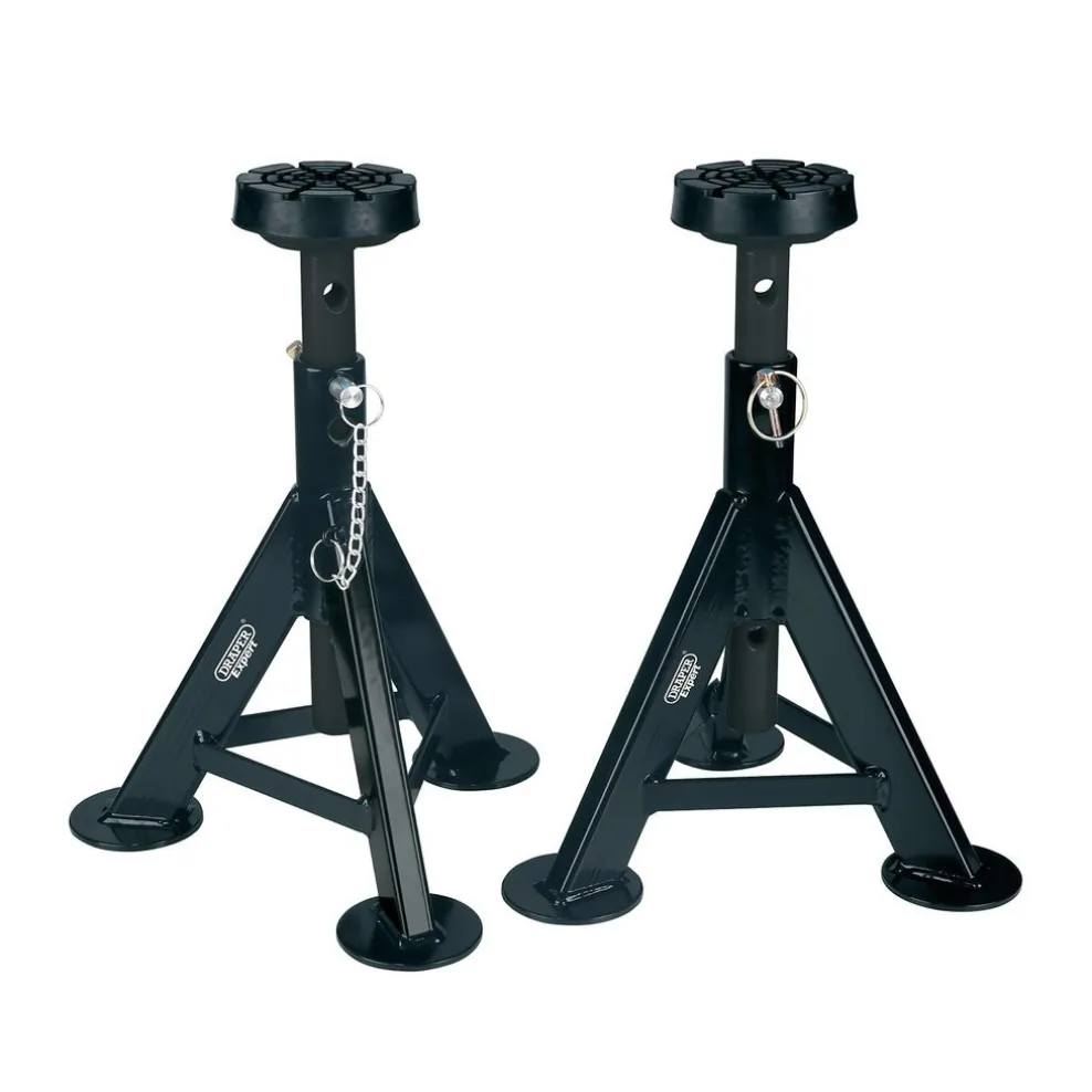 Draper Expert Axle Stands, 3 Tonne, Black (Pair)