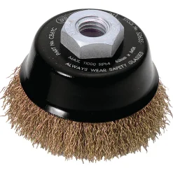Draper Expert Brassed Steel Crimped Wire Cup Brush, 60mm, M14