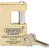 Draper Expert Close Shackle Solid Brass Padlock with Hardened Steel Shackle, 2 Keys, 76mm