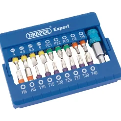 Draper Expert Coloured Screwdriver Bit Set (19 Piece)