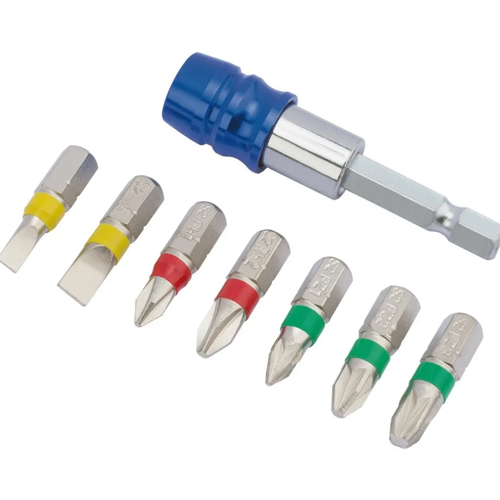 Draper Expert Coloured Screwdriver Bit Set (8 Piece)