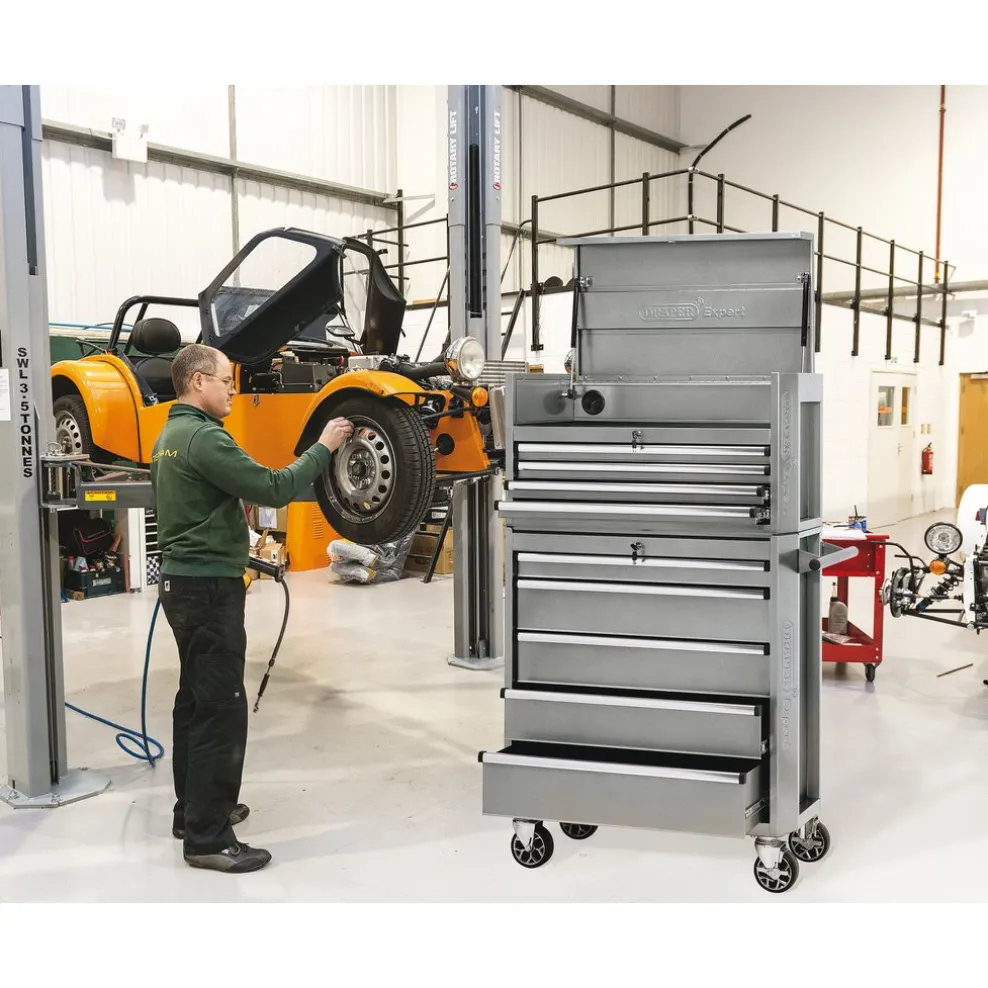 Draper Expert Combined Roller Cabinet and Tool Chest, 9 Drawer, 36"