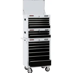 Draper Expert Combined Roller Cabinet and Tool Chest, 15 Drawer, 26", White