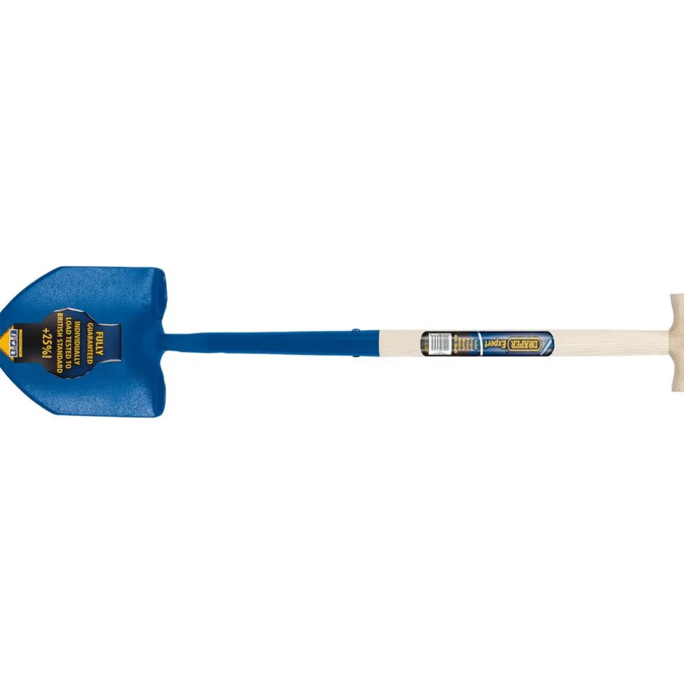 Draper Expert Contractors Round Mouth Shovel with Ash Shaft and T-Handle