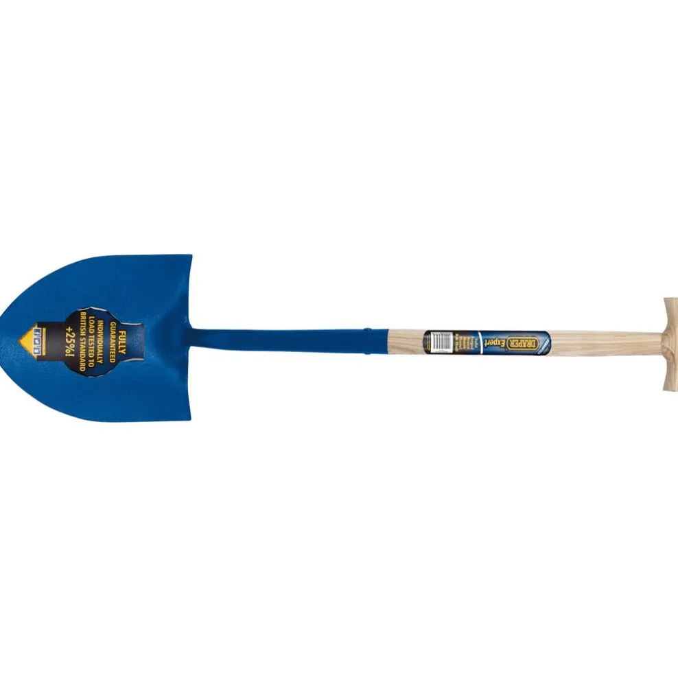 Draper Expert Contractors Round Mouth No.2 Shovel with Ash Shaft and T-Handle