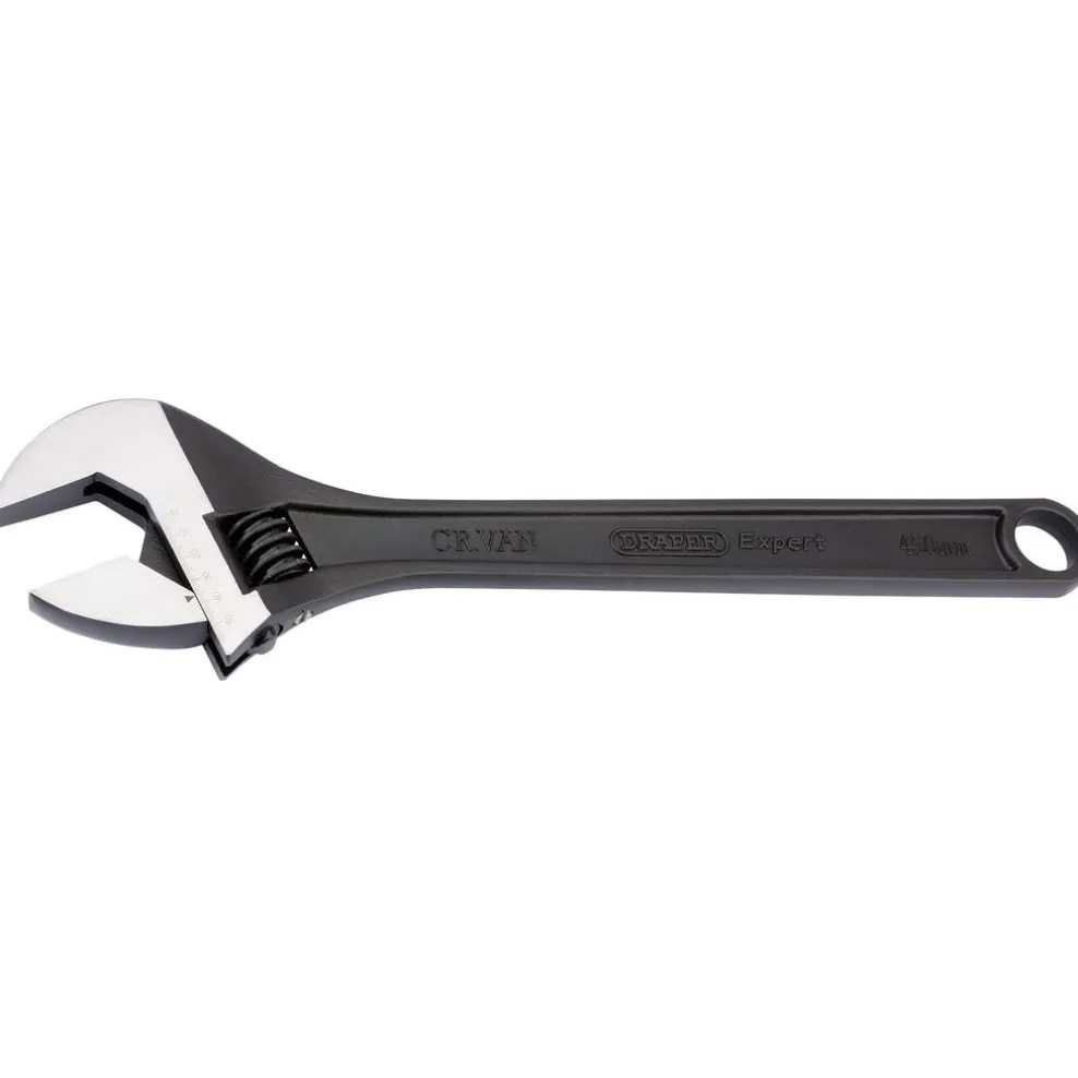Draper Expert Crescent-Type Adjustable Wrench with Phosphate Finish, 450mm, 57mm