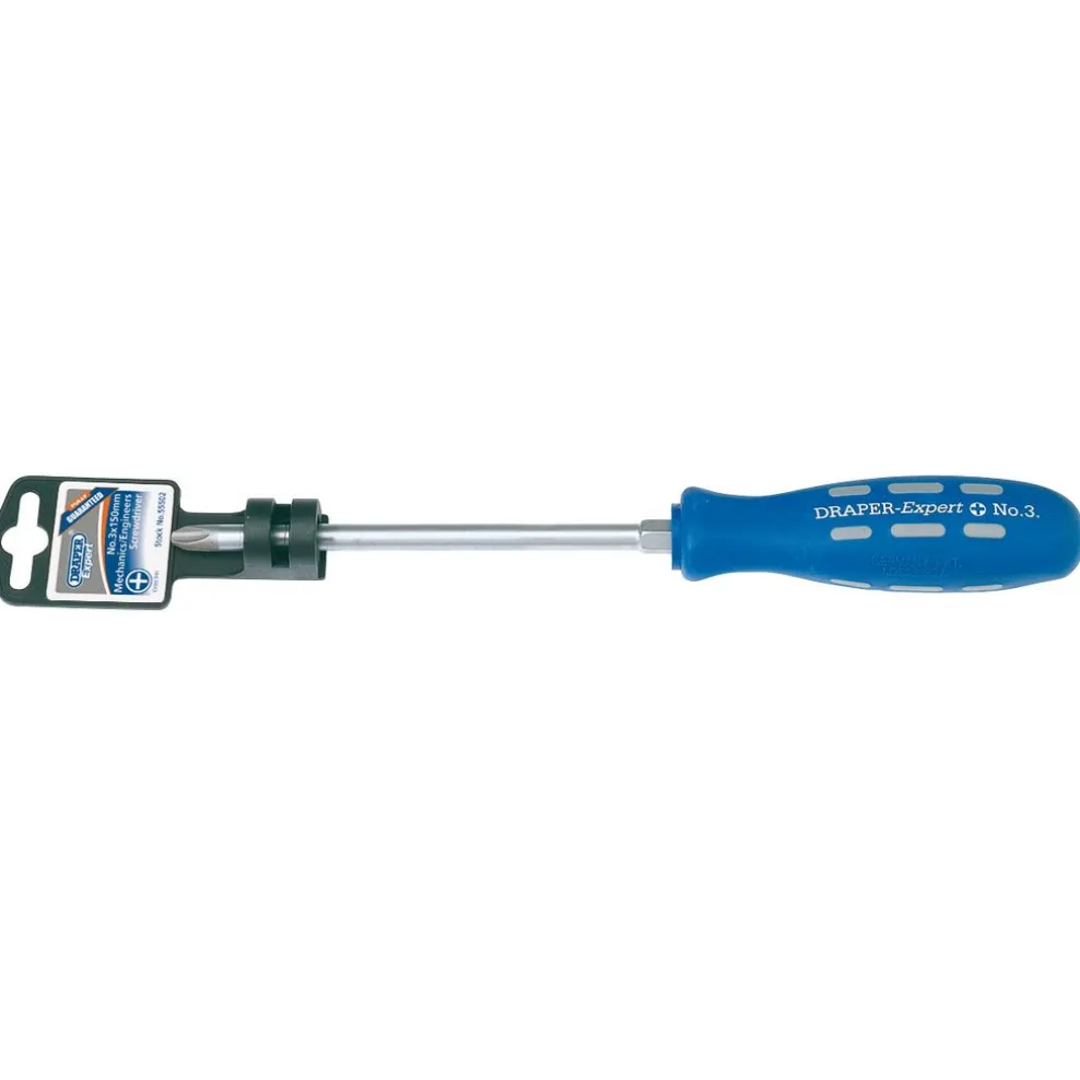 Draper Expert Cross Slot Mechanics Screwdriver, No.3 x 150mm