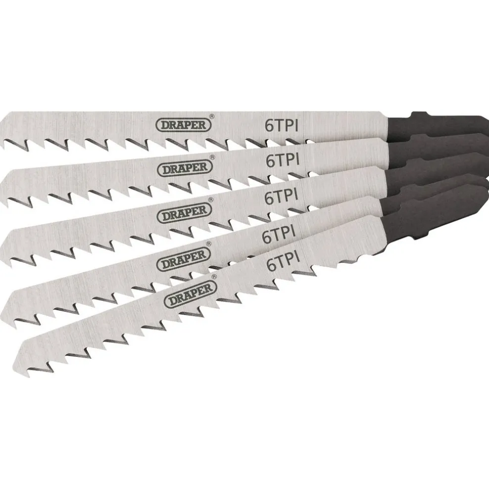 Draper Expert DT101D Jigsaw Blade Set, 100mm (5 Piece)