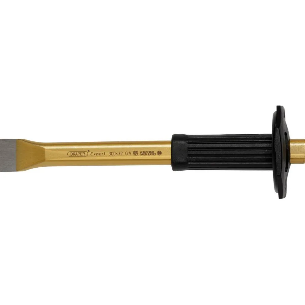 Draper Expert Flat Cold Chisel with Hand Grip, 300 x 32mm