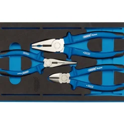 Draper Expert Heavy Duty Plier Set in 1/4 Drawer EVA Insert Tray (3 Piece)