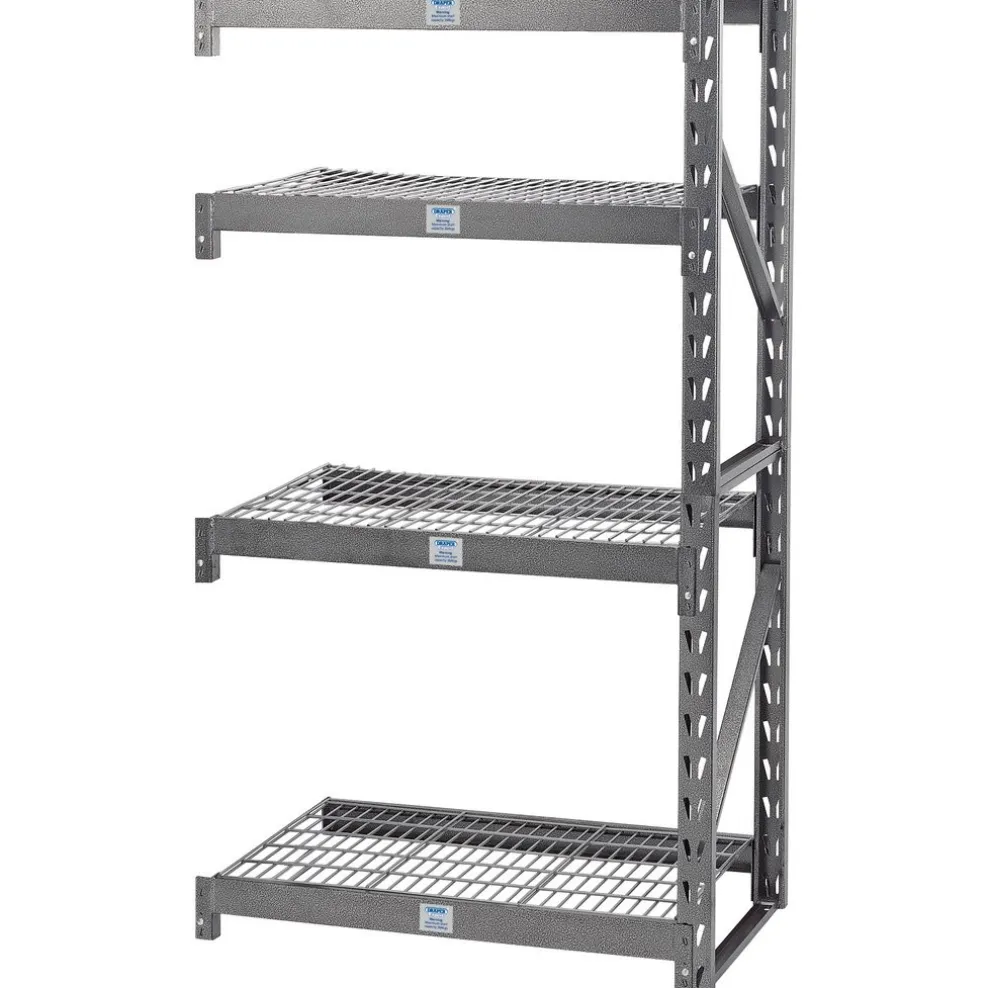 Draper Expert Heavy Duty Steel 4 Shelving Extension Unit, 1040 x 610 x 1830mm