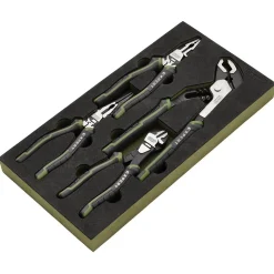 Draper Expert High Leverage Pliers Set with Water Pump Pliers in EVA Foam Tray (4 Piece)