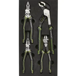 Draper Expert High Leverage Pliers Set with Water Pump Pliers in EVA Foam Tray (4 Piece)