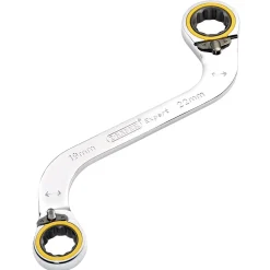 Draper Expert HI-TORQ® Double Ring Ratchet S-Shape Spanner, 19 x 22mm