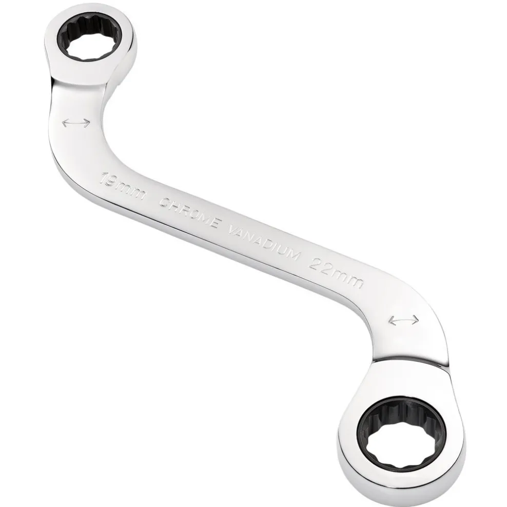 Draper Expert HI-TORQ® Double Ring Ratchet S-Shape Spanner, 19 x 22mm