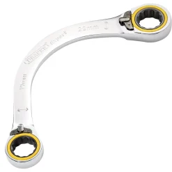Draper Expert HI-TORQ® Double Ring Ratchet Half Moon Spanner, 19 x 22mm