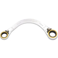 Draper Expert HI-TORQ® Double Ring Ratchet Half Moon Spanner, 19 x 22mm