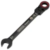Draper Expert HI-TORQ® Metric Flexible Head Ratchet Combination Spanner, 17mm, Black