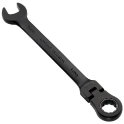 Draper Expert HI-TORQ® Metric Flexible Head Ratchet Combination Spanner, 14mm, Black