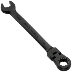 Draper Expert HI-TORQ® Metric Flexible Head Ratchet Combination Spanner, 12mm, Black
