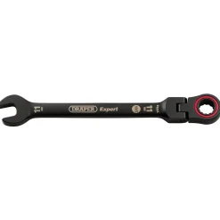 Draper Expert HI-TORQ® Metric Flexible Head Ratchet Combination Spanner, 11mm, Black