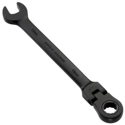 Draper Expert HI-TORQ® Metric Flexible Head Ratchet Combination Spanner, 11mm, Black