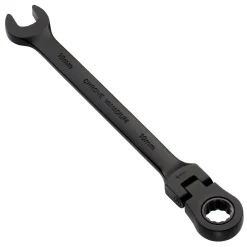 Draper Expert HI-TORQ® Metric Flexible Head Ratchet Combination Spanner, 10mm, Black