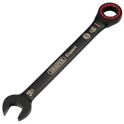 Draper Expert HI-TORQ® Metric Ratchet Combination Spanner, 18mm, Black