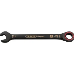Draper Expert HI-TORQ® Metric Ratchet Combination Spanner, 17mm, Black