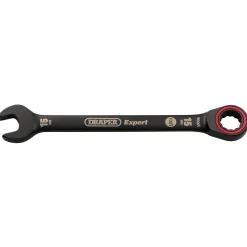 Draper Expert HI-TORQ® Metric Ratchet Combination Spanner, 15mm, Black