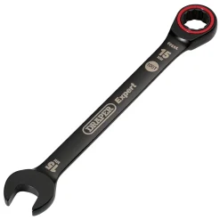 Draper Expert HI-TORQ® Metric Ratchet Combination Spanner, 15mm, Black