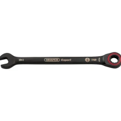 Draper Expert HI-TORQ® Metric Ratchet Combination Spanner, 9mm, Black