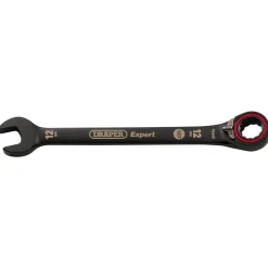 Draper Expert HI-TORQ® Metric Reversible Ratchet Combination Spanner, 12mm, Black