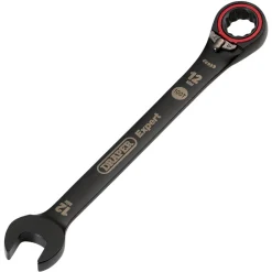 Draper Expert HI-TORQ® Metric Reversible Ratchet Combination Spanner, 12mm, Black