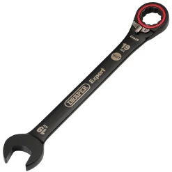 Draper Expert HI-TORQ® Metric Reversible Ratchet Combination Spanner, 19mm, Black
