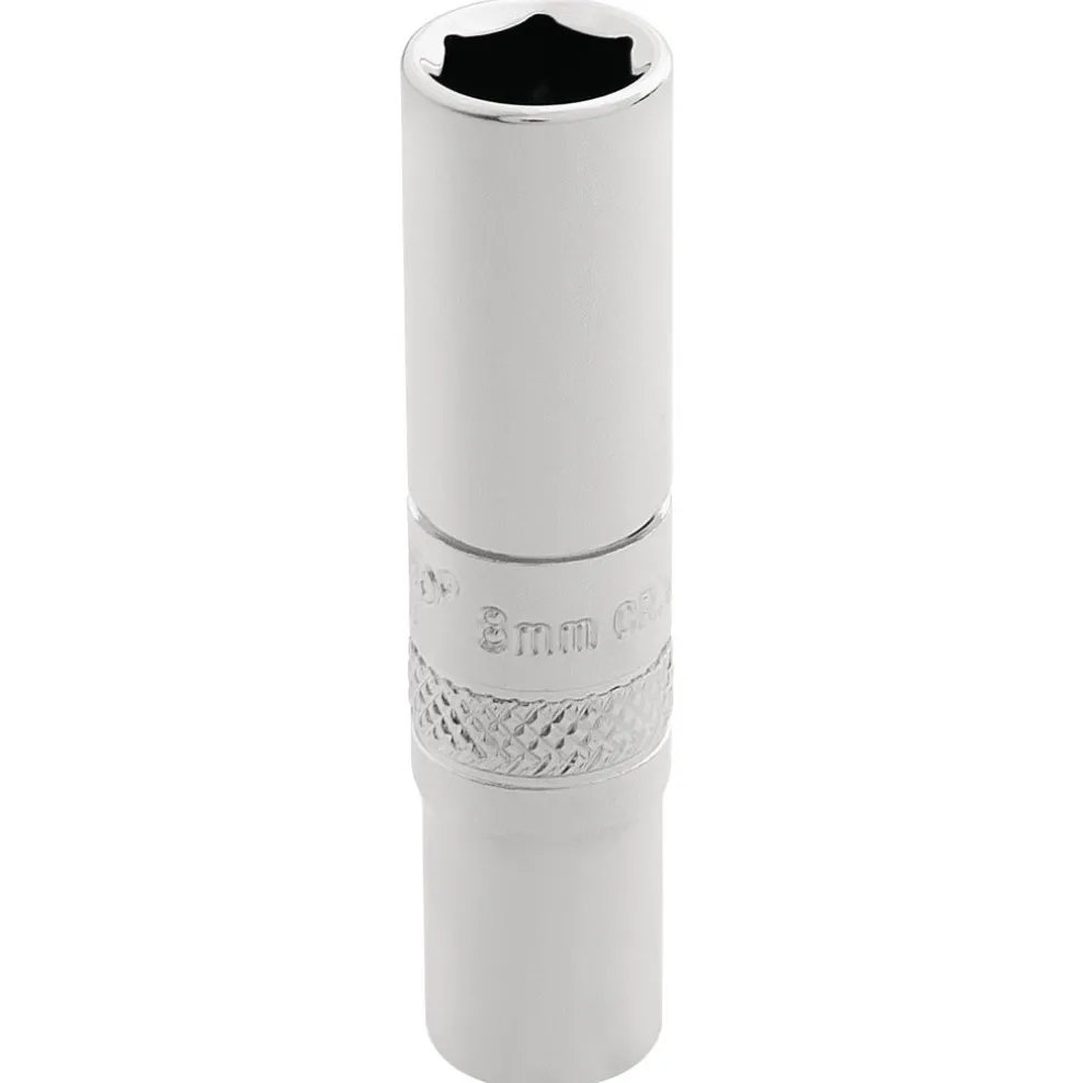 Draper Expert HI-TORQ® 6 Point Deep Socket, 1/4" Sq. Dr., 8mm