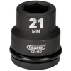 Draper Expert HI-TORQ® 6 Point Impact Socket, 3/4" Sq. Dr., 21mm