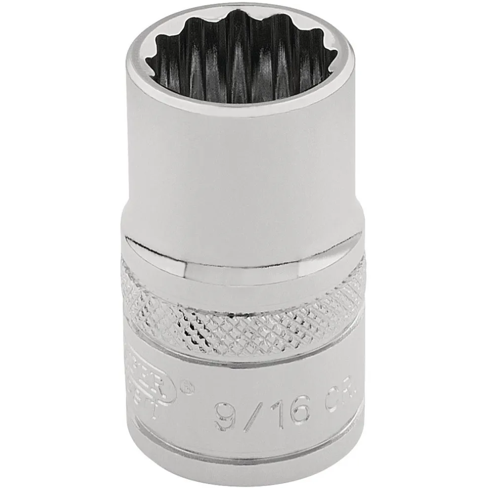 Draper Expert HI-TORQ® 12 Point Socket, 3/8" Sq. Dr., 9/16"