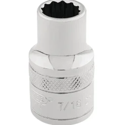 Draper Expert HI-TORQ® 12 Point Socket, 3/8" Sq. Dr., 7/16"
