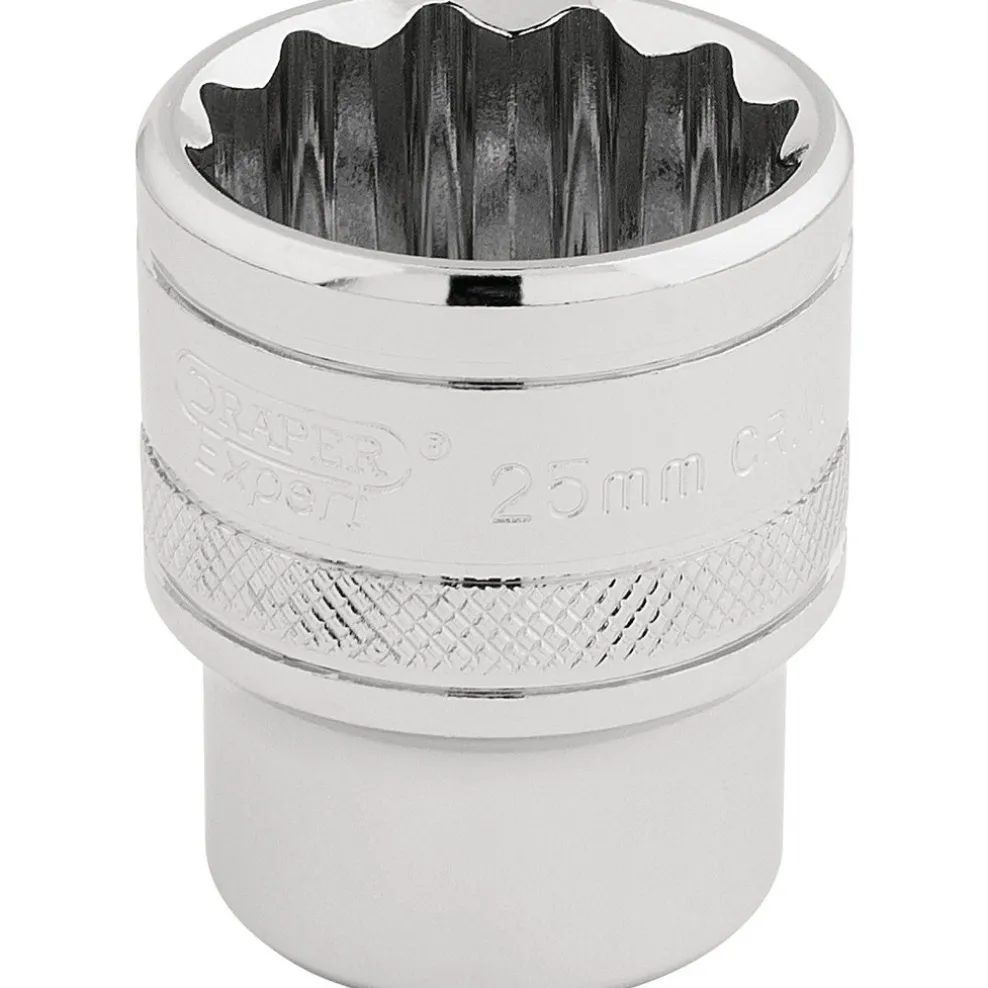 Draper Expert HI-TORQ® 12 Point Socket, 1/2" Sq. Dr., 25mm