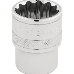 Draper Expert HI-TORQ® 12 Point Socket, 1/2" Sq. Dr., 22mm