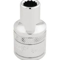 Draper Expert HI-TORQ® 12 Point Socket, 1/2" Sq. Dr., 8mm