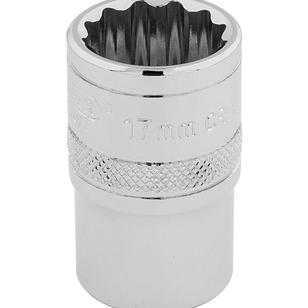 Draper Expert HI-TORQ® 12 Point Socket, 1/2" Sq. Dr., 17mm