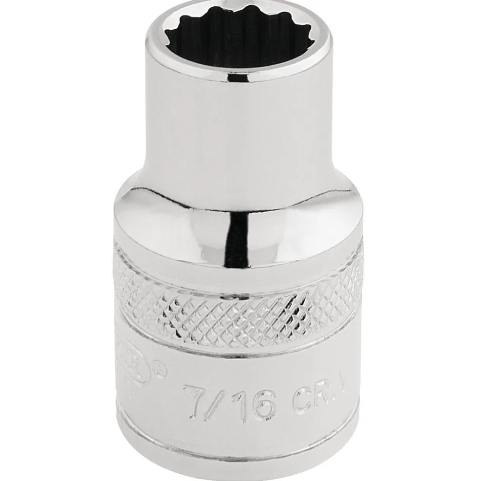 Draper Expert HI-TORQ® 12 Point Socket, 1/2" Sq. Dr., 7/16"