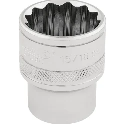 Draper Expert HI-TORQ® 12 Point Socket, 1/2" Sq. Dr., 15/16"